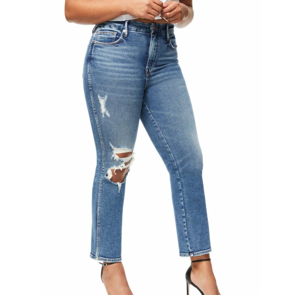 Good American Good Curve Jeans in BLUE312‎ sz 6/28